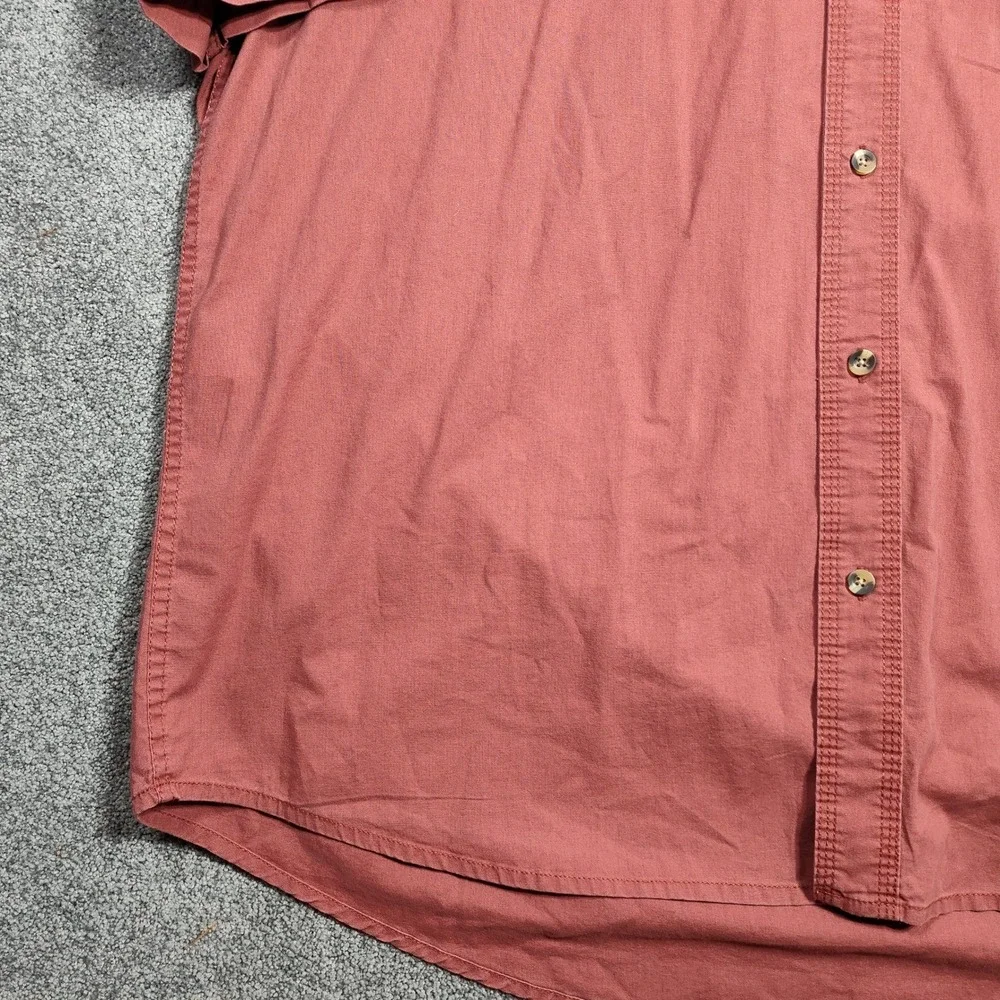 Lincoln Outfitters Mens 2XLT Red Short Sleeve Button Up Casual Tall Shirt